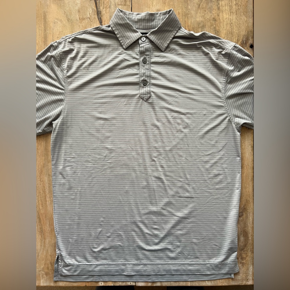 FootJoy Men's Gray Striped Polo